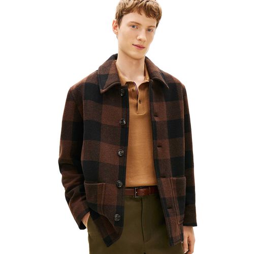 Tommy Hilfiger Wool Blend Check Chore Jacket